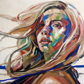 INSOMNIA, 100x100cm, oil on canvas 2023