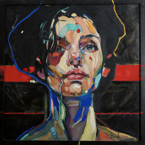 INSOMNIA, 60x60cm, oil on canvas 2023