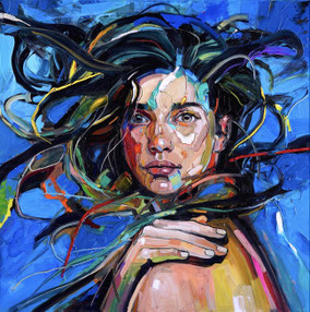 RHAPSODY I, 120x120cm, oil on canvas 2024