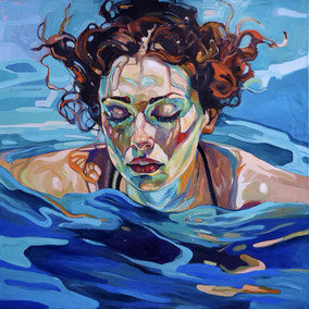 SIREN’S WHISPERS, 150x150cm, oil on canvas 2024
