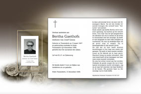 Bertha Gaethofs 8 december 1995