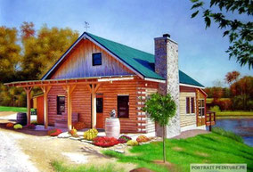 portrait-en-peinture-maison