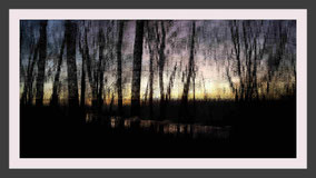 Sonnenuntergang Kunst Bild abstrakt impressionistisch