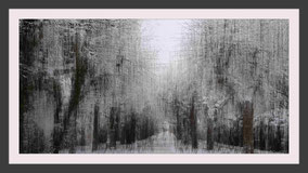 Allee Winter Kunst Bild abstrakt impressionistisch