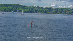 Stand Up Paddling (SUP) auf dem Starnbergersee