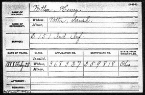 U.S., Civil War Pension Index: General Index to Pension Files, 1861-1934  (click to enlarge) 