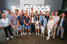 Der Basketballer und Markenbotschafter bei einem Meet & Greet der Bauerfeind AG