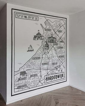 Muurtekening / Muurschildering kinderkamer