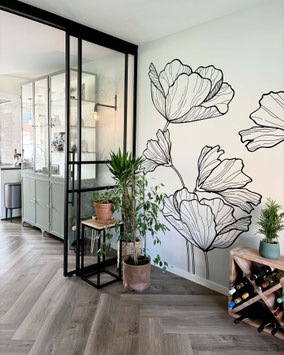 Muurtekening / Muurschildering kinderkamer