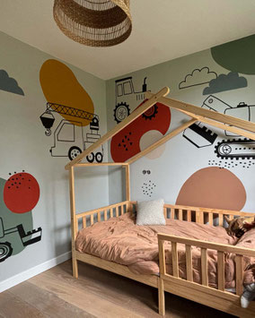 Muurtekening / Muurschildering kinderkamer