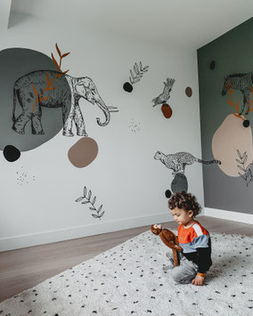 Muurtekening / Muurschildering kinderkamer