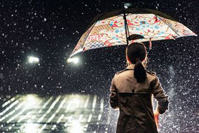 雨の夜間運転