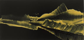 MARGIT HART, Mindscapes-Broschen,Industrie-Emaille auf Stahl, Acryl, Silber, 2017-18