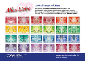 Postkarten mit Herz Alles Liebe Grußkarten von Jopie