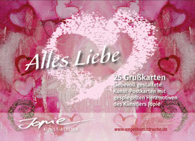 Postkarten mit Herz Alles Liebe Grußkarten von Jopie