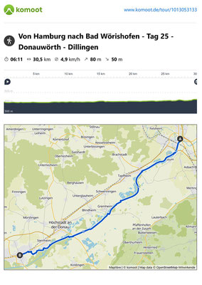 Tag 25 - Donauwörth - Dillingen