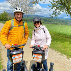 Naturerlebnis pur: Pärchentour mit dem Segway im sonnigen Dreiländereck.