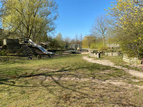 Der Spielplatz "Arsterix" ist öffentlich und befindet sich im Neubaubiet Arsten Südwest (Foto: 04-2020, Jens Schmidt)