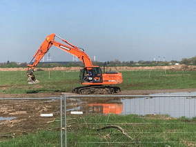 Baggerarbeiten für die Gartenstadt Werdersee