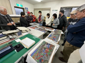 松阪市文化課郷土資料室で「泥絵」を見学