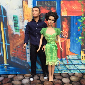 Liz Taylor Barbie and Clark Gable Barbie