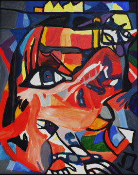 "o.T.", 2008, Acryl, 100 x 80 cm