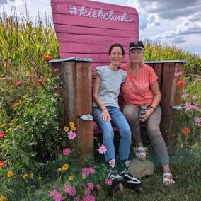 kiekebank-Selfie - Kunstwerk auf den Lindenpfaden an der flaemingskate