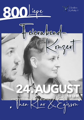 FeriabendKonzert mit Egisson und Thea Klar am 24 August auf dem Lieper Mühlberg