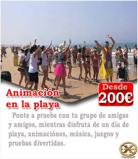 animación en la playa