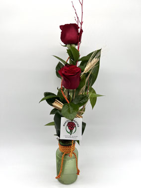 Base 2 rosas cristal 15E