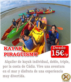 Ruta en kayak para despedidas en El Puerto de Santa Maria
