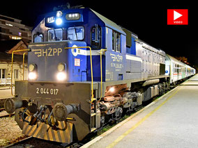 Mit dem Nachtzug Brzi 1820 im Schlafwagen von Split über die Dalmatiner & Lika Bahn nach Zagreb