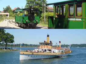 Mit Schmalspurbahn und Raddampfer zum Märchenschloss Herrenchiemsee