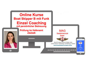 Anzeige: Boat Skipper B  UKW mit Funk MY+SY Küstenpatent online Kurs & Prüfung Zadar