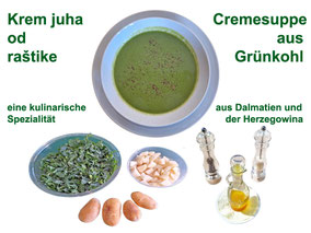 Krem juha od raštike, eine Suppe und mediterrane Spezialität aus Dalmatien und der Herzegowina