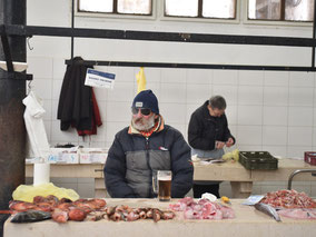 Der Fischmarkt in Split,  Jugendstil und Schwefelquellen im Diokletian Palast in Dalmatien, Kroatien