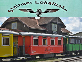 Der Flascherlzug und der Naturheiler, die Waggons der Stainzer Schmalspurbahn in der Südsteiermark 