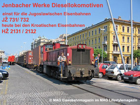 Jenbacher Werke Österreich Diesellokomotiven  bei den HŽ 2131 + HŽ 2132 ehem. JŽ 731 + 732