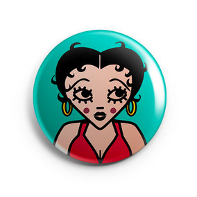 ICONS ICONES BETTY BOOP ILLUSTRATION BADGE MAGNET MIROIR / CREATION ORIGINALE © Stephanie Gerlier / T FOR TIGER