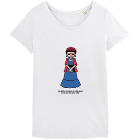  ICONS ICONES FRIDA KAHLO ILLUSTRATION T-SHIRT / CREATION ORIGINALE © Stephanie Gerlier / T FOR TIGER