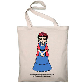 ICONS ICONES FRIDA KAHLO ILLUSTRATION SSAC TOTE BAG / CREATION ORIGINALE © Stephanie Gerlier / T FOR TIGER