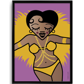ICONS ICONES JOSEPHINE BAKER ILLUSTRATION AFFICHE POSTER ART PRINT / CREATION ORIGINALE © Stephanie Gerlier / T FOR TIGER
