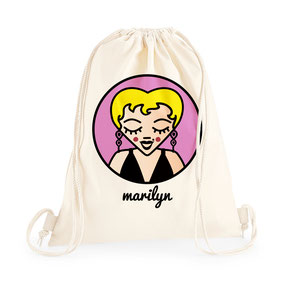 ICONS ICONES MARILYN MONROE ILLUSTRATION SAC A DOS / CREATION ORIGINALE © Stephanie Gerlier / T FOR TIGER