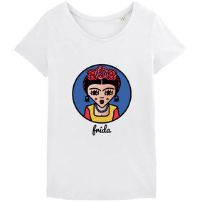  ICONS ICONES FRIDA KAHLO ILLUSTRATION T-SHIRT / CREATION ORIGINALE © Stephanie Gerlier / T FOR TIGER