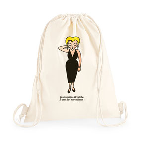 ICONS ICONES MARILYN MONROE ILLUSTRATION SAC A DOS / CREATION ORIGINALE © Stephanie Gerlier / T FOR TIGER
