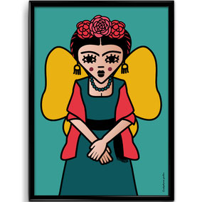 ICONS ICONES FRIDA KAHLO ILLUSTRATION AFFICHE POSTER ART PRINT / CREATION ORIGINALE © Stephanie Gerlier / T FOR TIGER