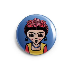 ICONS ICONES FRIDA KAHLO ILLUSTRATION BADGE MAGNET MIROIR / CREATION ORIGINALE © Stephanie Gerlier / T FOR TIGER