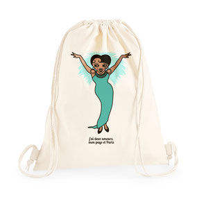ICONS ICONES JOSEPHINE BAKER ILLUSTRATION SAC A DOS / CREATION ORIGINALE © Stephanie Gerlier / T FOR TIGER