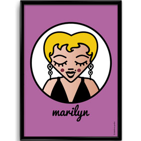 ICONS ICONES MARILYN MONROE ILLUSTRATION AFFICHE POSTER ART PRINT / CREATION ORIGINALE © Stephanie Gerlier / T FOR TIGER