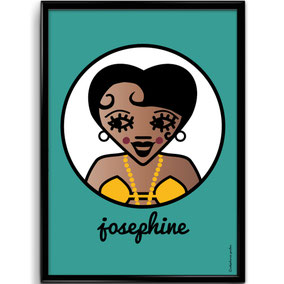 ICONS ICONES JOSEPHINE BAKER ILLUSTRATION AFFICHE POSTER ART PRINT / CREATION ORIGINALE © Stephanie Gerlier / T FOR TIGER